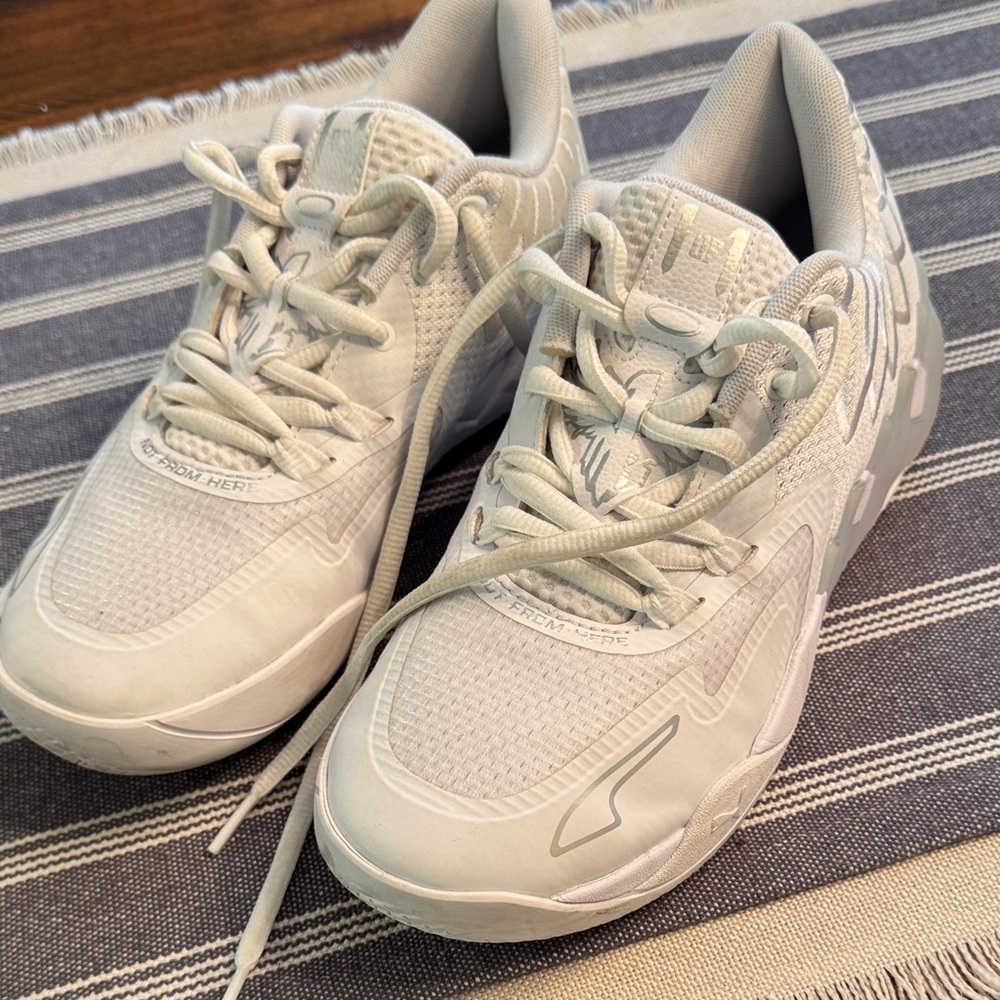Puma La Melo white basketball sneakers